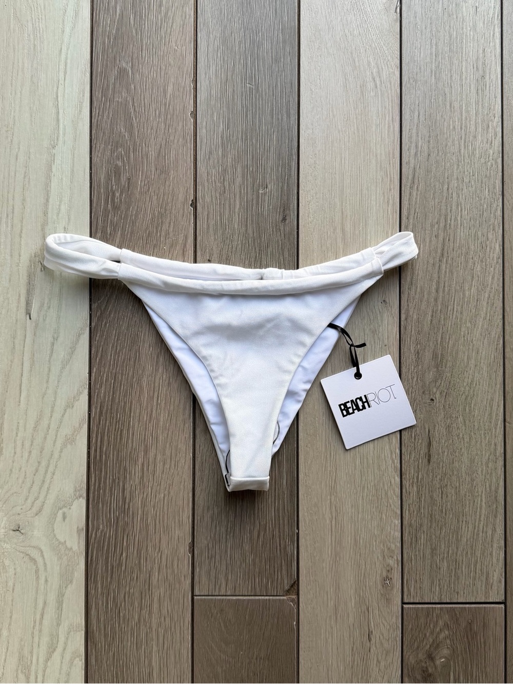 Beach Riot White Minimal Bikini Bottom